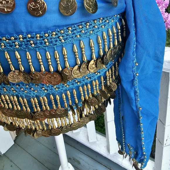 Belly Dance Ethnic Coin Skirt - Picture 2 of 4